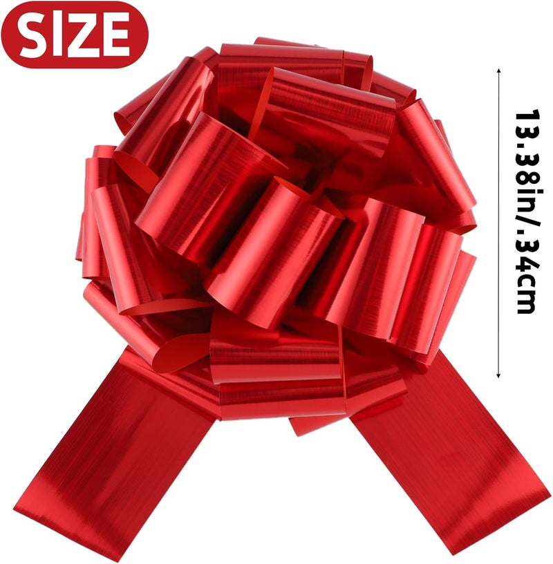 HCHENBOW 14 Inch Big Red Bow,1Pcs Big Bow for Present,Big Gift Bow for Appliances,Bikes,Table Decorations and Party Events Decoration - Image 3